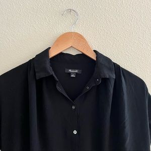 madewell | black courier shirt sleeve button-down